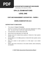 C&M - Model Exam 2023