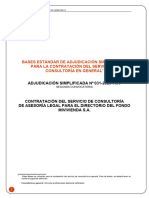 Bases Estándar de Adjudicación Simplificada para La Contratación Del Servicio de Consultoría en General