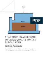 7 Lab Tests On Aggregate To Check Quality For Use in Road Work