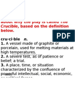 Crucible Definition Journal Prompt