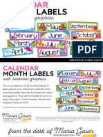 Month Labels: With Seasonal Graphics