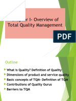 Chapter I-Overview of Total Quality Management