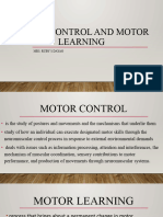 Motor Control and Motor Learning