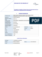 Annex 4 - Questionnaire For The Selection of A New Supplier Signed