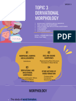 Topic 3 Derivational Morphology