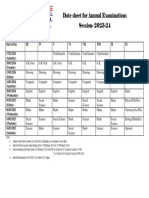 Date Sheet For Annual Examinations Session-2023-24