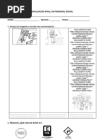 3° Grado - Evaluación de Personal Social