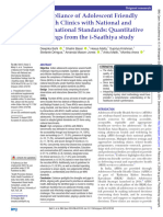 Compliance of Adolescent Friendly Health Clinics With National and International Standards: Quantitative Findings From The I-Saathiya Study