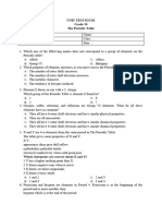 UNIT TEST The Periodic Table