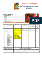 3° Sesión Día 5 Art Participamos en Un Festival Folclórico Unidad 6 Semana 4