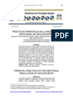 Practicas Parentales en Regulación Emocional