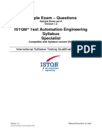 ISTQB - CT TAE - Sample Exam A Questions - v1.2