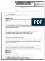 Devoir de Contrôle N°2 - Sciences Physiques - 1ère AS (2022-2023) MR Mesrati Alirr