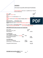 Solutions To Income Tax Computation