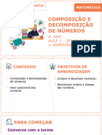 Composição E Decomposição de Números: 4 ANO Aula 3 - Atividade 1.5 1 Bimestre