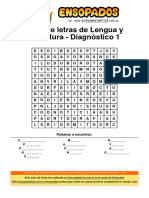 Sopa de Letras de Lengua y Literatura Diagnóstico - 1