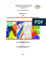 Module 1 in Assessment and Evaluation in Mathematics