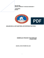 Analisis de La Ley de Electoral y Partidos Politicos