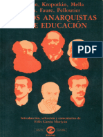 Trad. Escritos Anarquistas Sobre Educación Bakunin, Kropotkin, Mella, Robin, Faure y Pelloutier