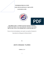 Desarrollando La Coordinacion Del Esquema Corporal Cuerpo Sano Mente Sana. para Niños de 5 Años de La I.e.cleofe