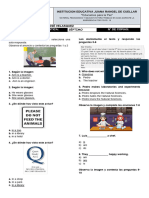 Evaluacion Diagnostica Inglés Grado7°