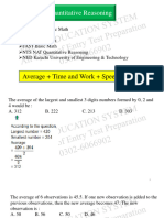 Average, Time & Work + Speed