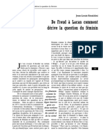 De Freud À Lacan Comment Dérive La Question Du Féminin Jean-Louis Rinaldini