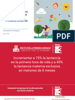 Evolucion de Indicadores Del Pacto - Lactancia Materna