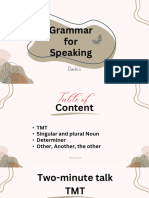 M2 Determiner & Singular Plural