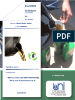 TAREA No.3 Riesgo Sanitario Con El Reciclaje de Aceites Usados