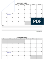 2024 Excel Monthly Calendar With Notes 01