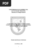 Universidad Panamericana: Facultad de Teología Maestría en Teología Pastoral