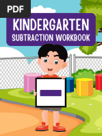 Fun and Colorful Kindergarten Subtraction Math Worksheet