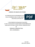 Factor Affecting The Performance of MSE .Final Thesis Endalkachew S.Michael March 2023