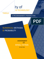 Numerical Methods and Probability Assignment 