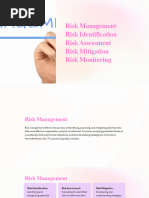 Risk Management Risk Assessment Risk Mitigation Risk Monitoring