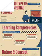 Nature and Type of Entrepreneurial Venture: 12-Chadwick