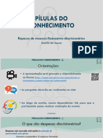 Projeto Pílulas Do Conhecimento - Apresentação em Slides - Repasse de Recursos Financeiros Discricionários 27-06-2022