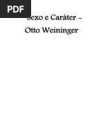 Otto Weininger - Sexo e Caráter - Nicômaco, 2023