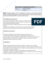 Plano de Ensino Atividade Extensionista I