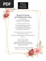 2024 Afternoon Tea Menu