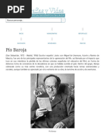 Biografia de Pío Baroja