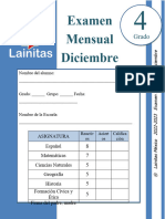 4to Grado - Examen Mensual Diciembre (2022-2023)