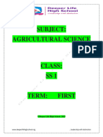 SS 1 Agric Science First Term E-Note