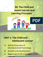 EDU 30 Topic 1 - CHILD AND ADOLESCENCE