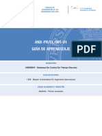 ANX-PR/CL/001-01 Guía de Aprendizaje: 143003047 - Sistemas de Control en Tiempo Discreto