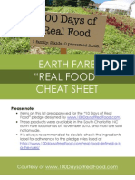 Earth Fare Real Food Cheat Sheet