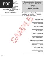 Cumberland County Sample Ballot