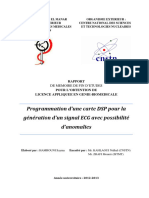 Programmation D'une Carte DSP Pour La Génération D'un Signal ECG Avec Possibilité D'anomalies