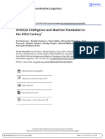 JQuantLing 10 (2003) 3 Romanov & Als, Artificial Intelligence and Machine Translation in The XXIst Century